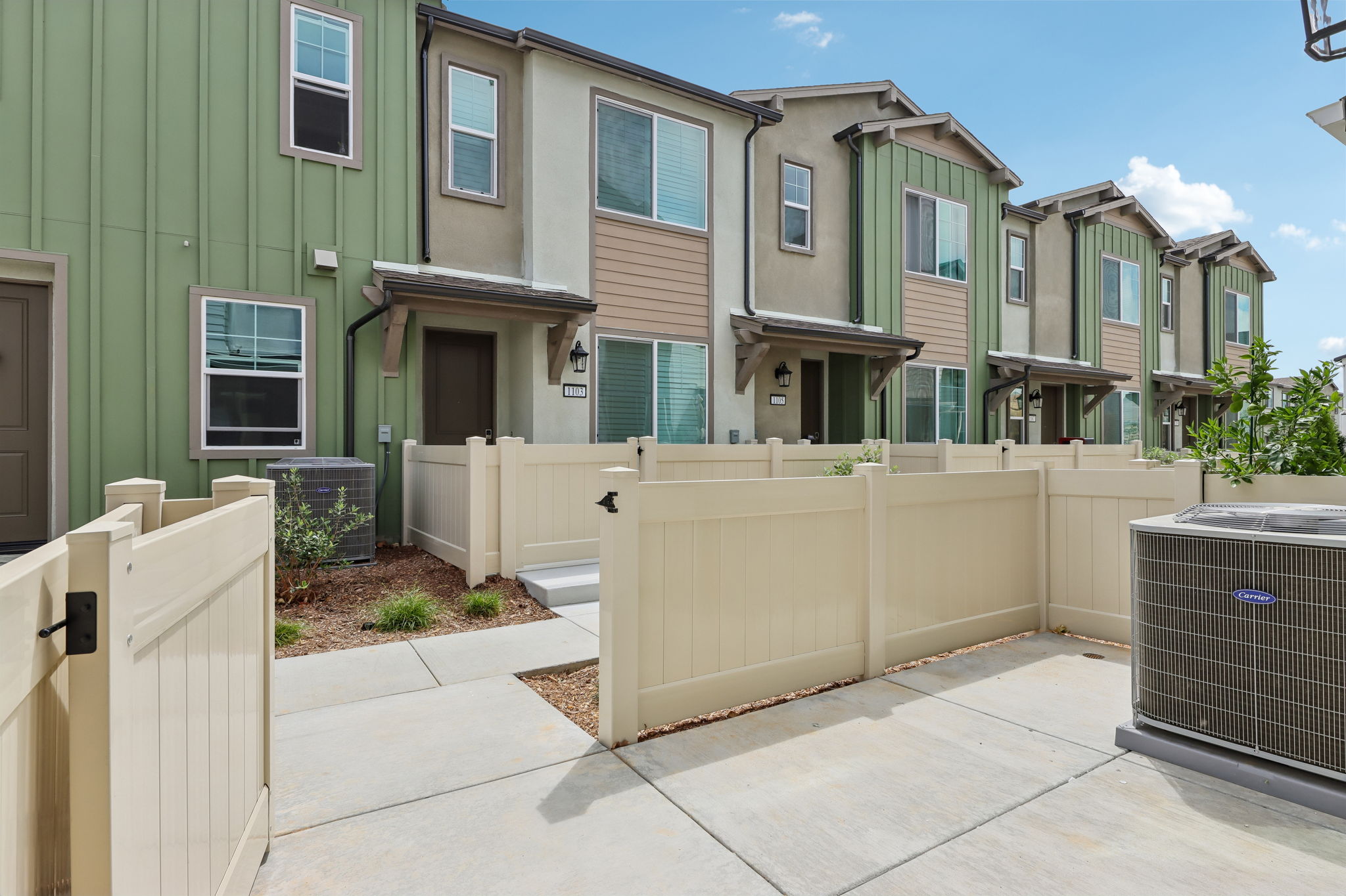 A row of houses.