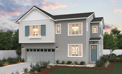 A house with a garage.