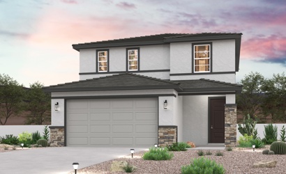 A house with a garage.