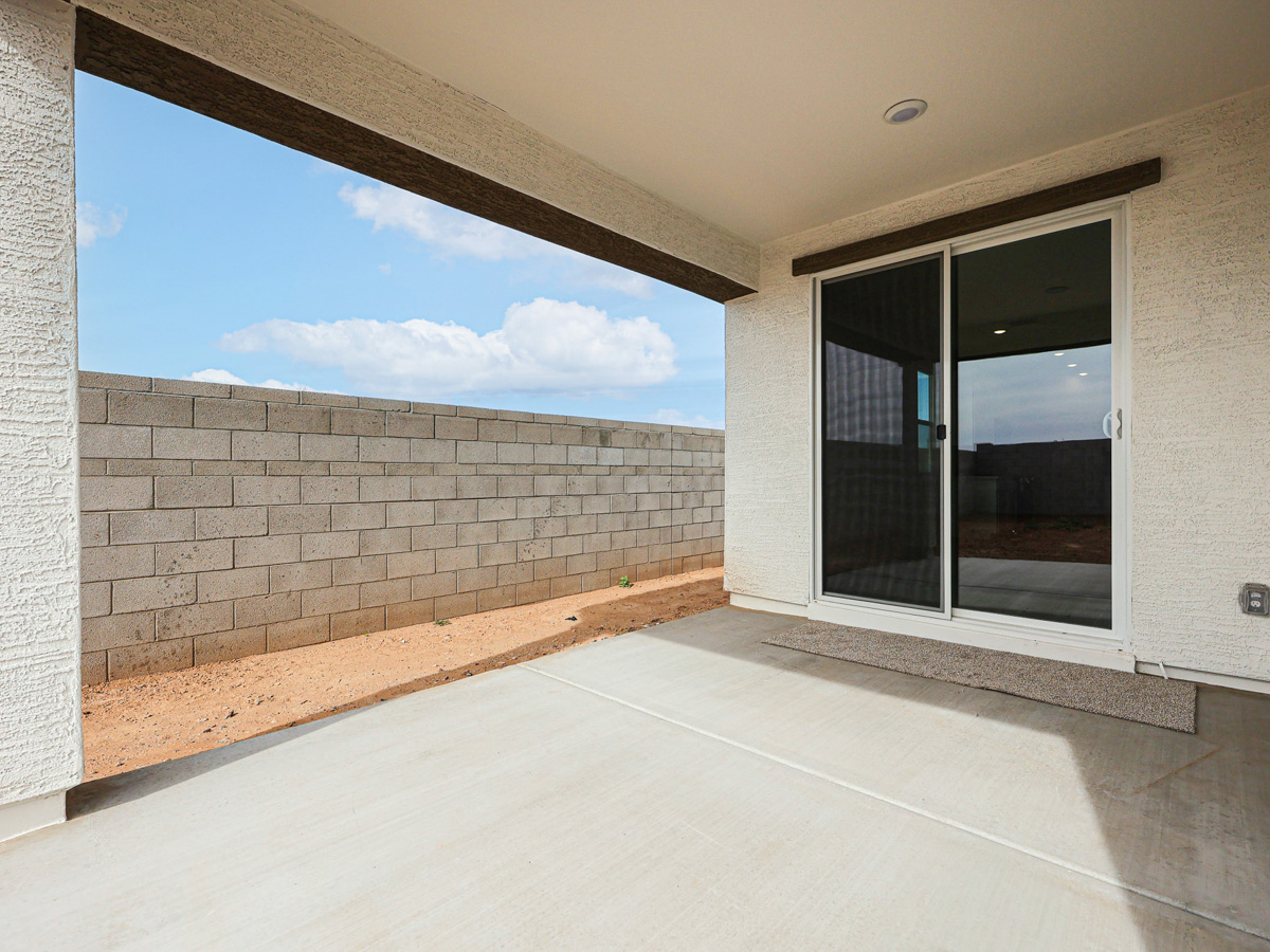 A building with a glass door.