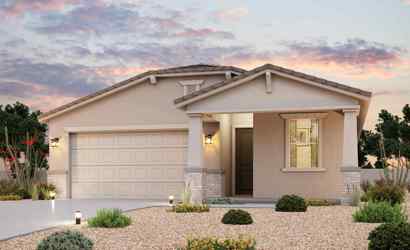 A house with a garage.