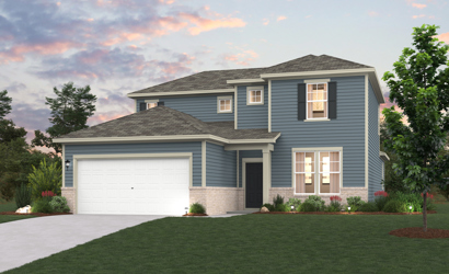 A house with a garage.