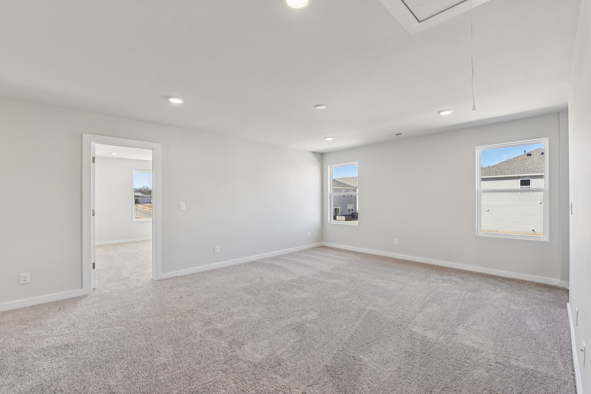 A room with white walls.