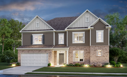 A house with a garage.