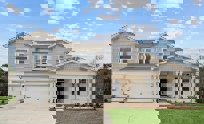 A house with a garage.