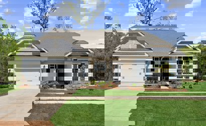 A house with a garage.