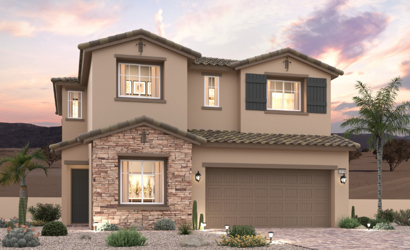 A house with a garage.