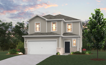 A house with a garage.