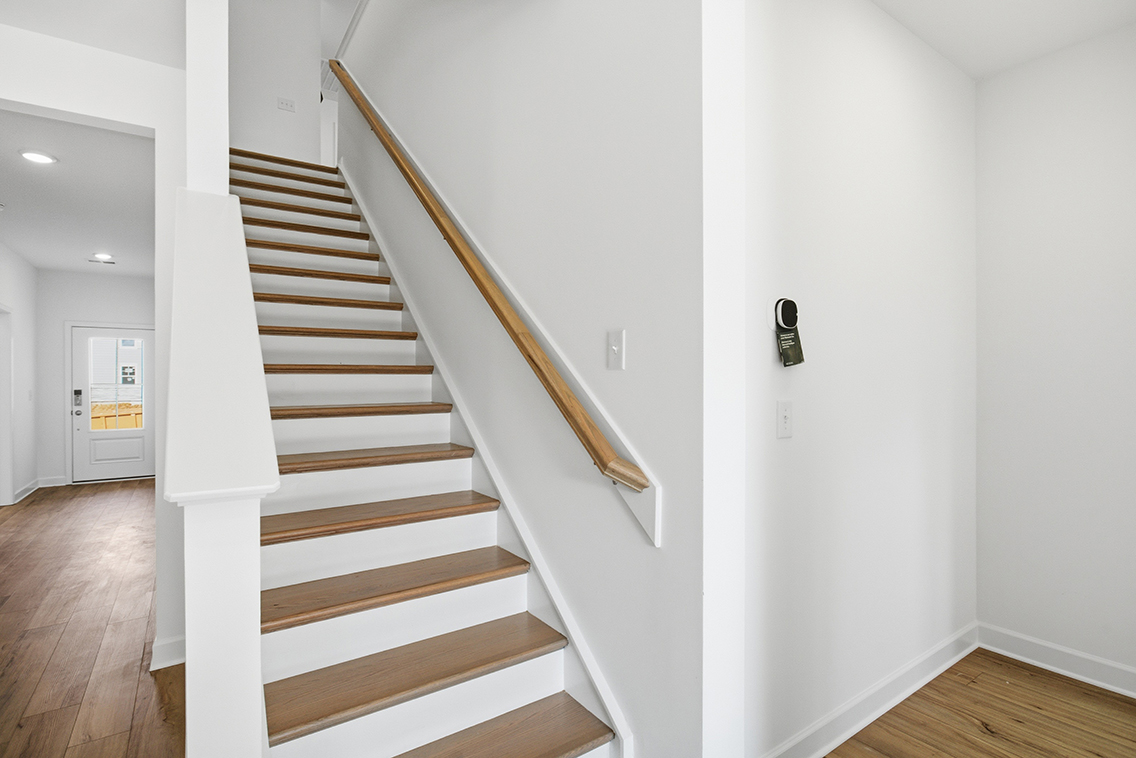 A staircase in a house.