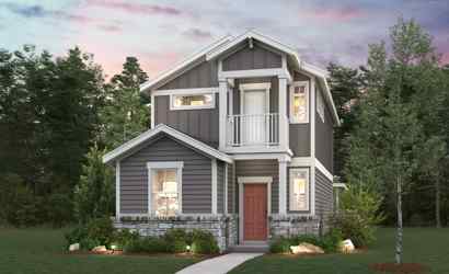 A house with a large front yard.