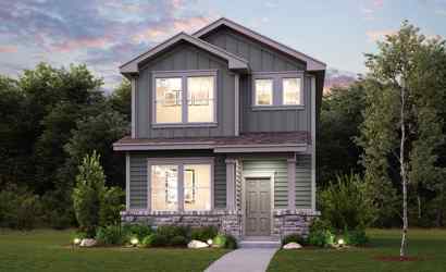 A house with a front yard.