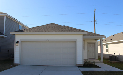 A garage with a garage.