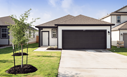 A house with a garage.