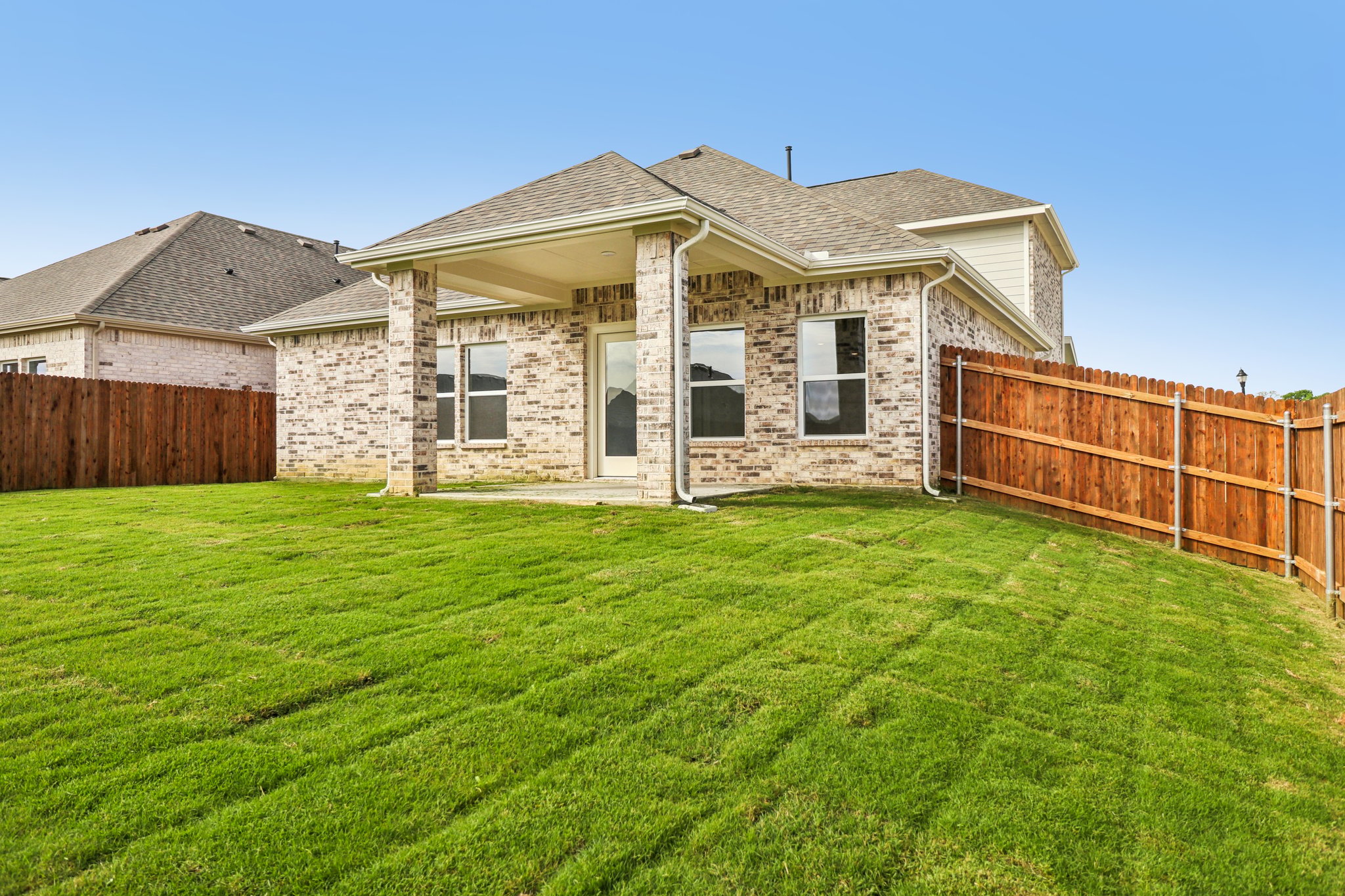 A house with a fence.