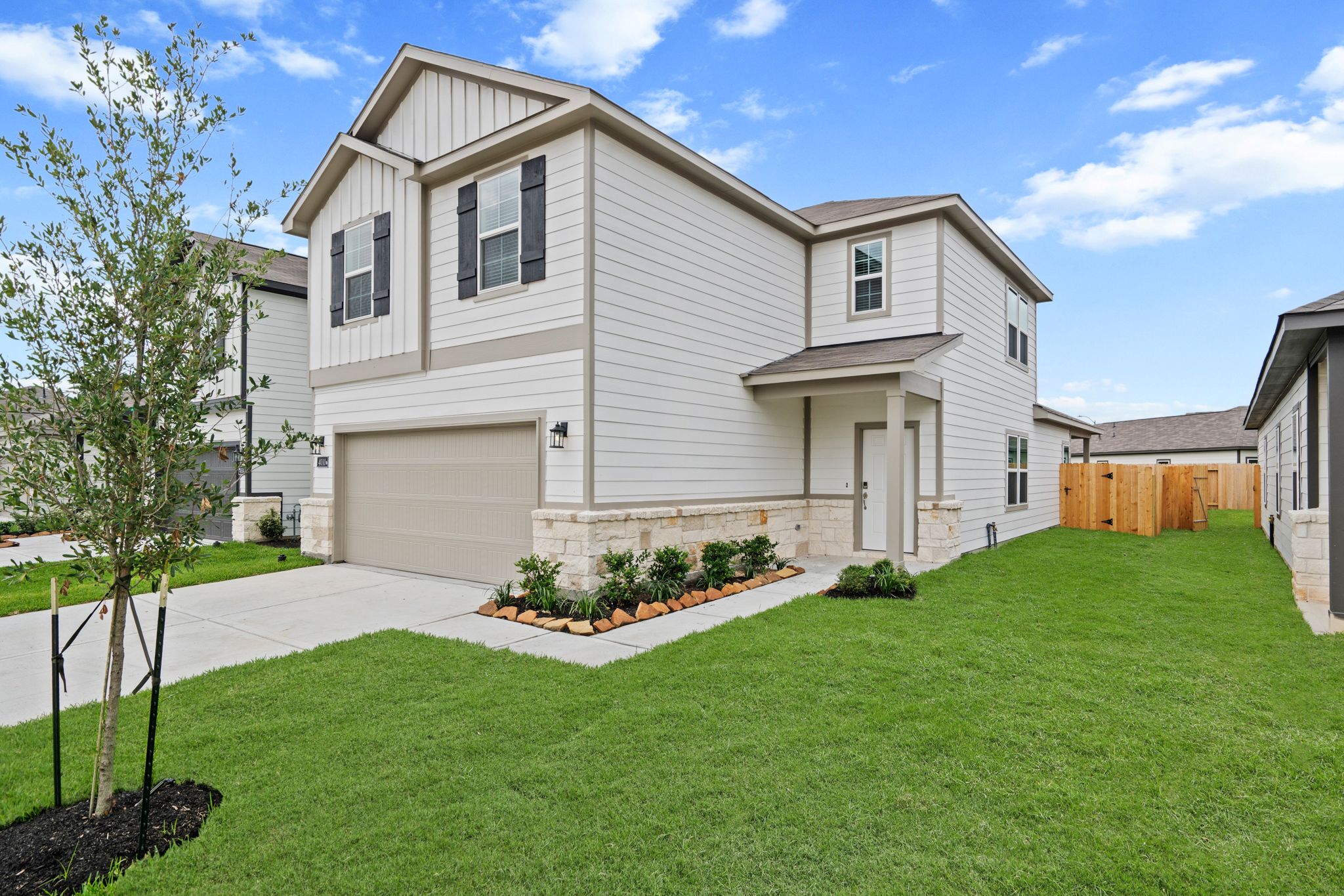 A house with a large yard.