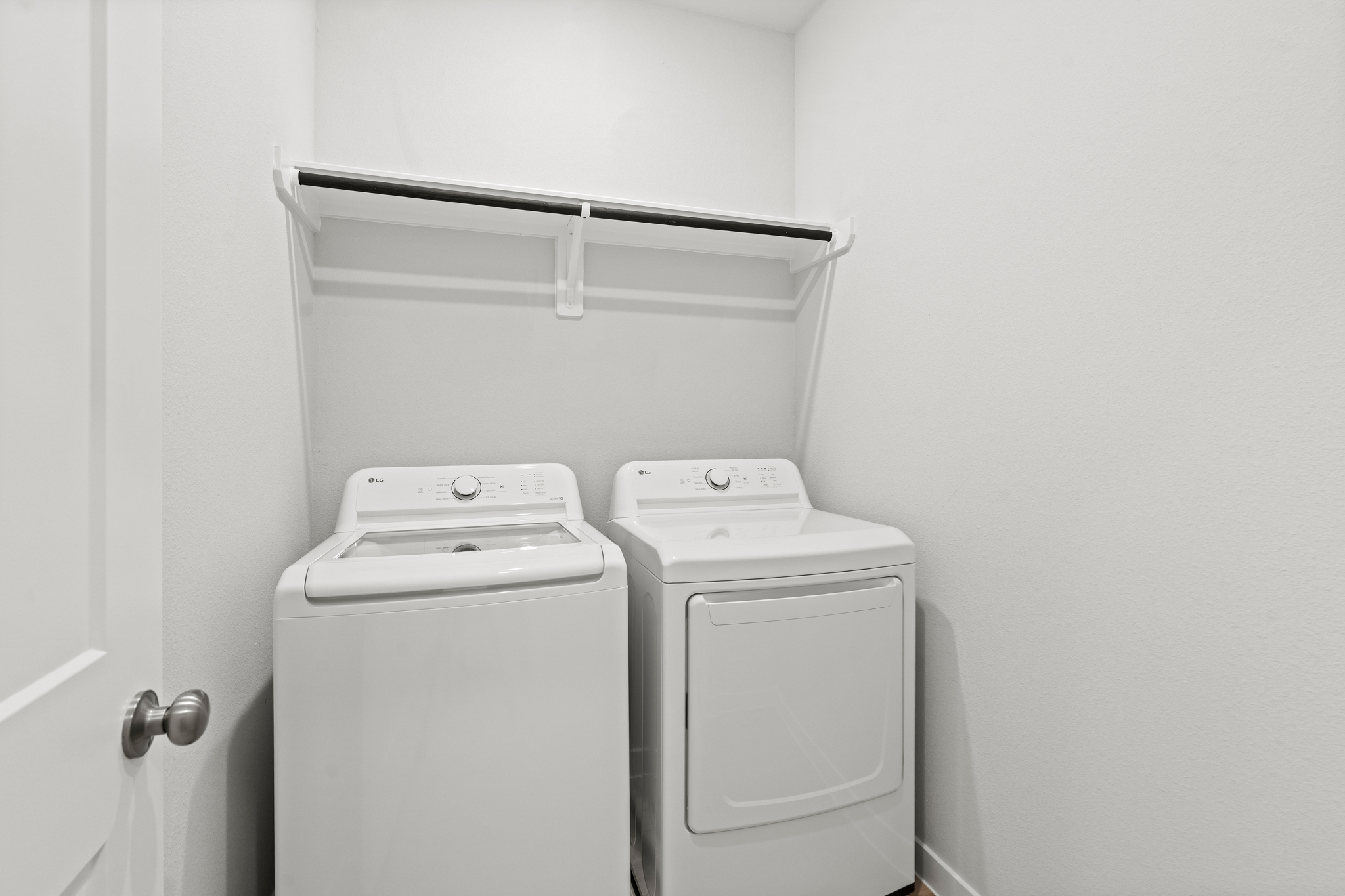 A washing machine and dryer.