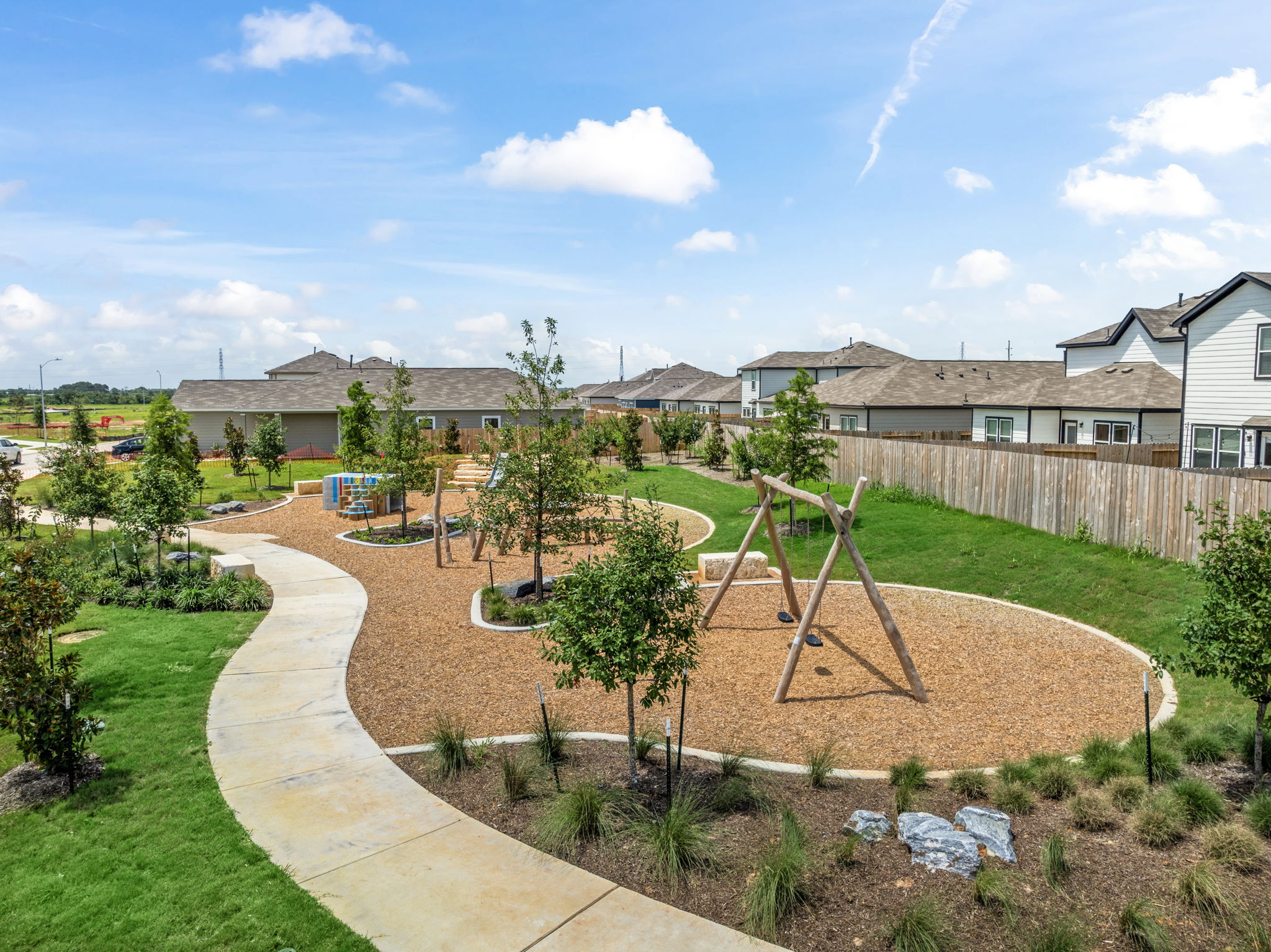 A garden in a backyard.