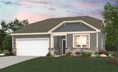A house with a garage.