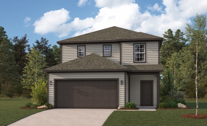 A house with a garage.