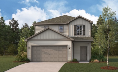 A house with a garage.