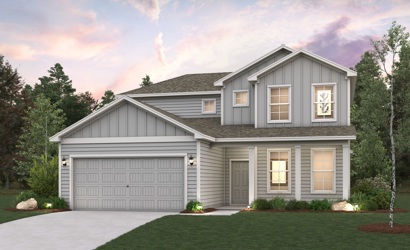 A house with a garage.