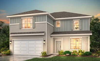 A house with a garage.