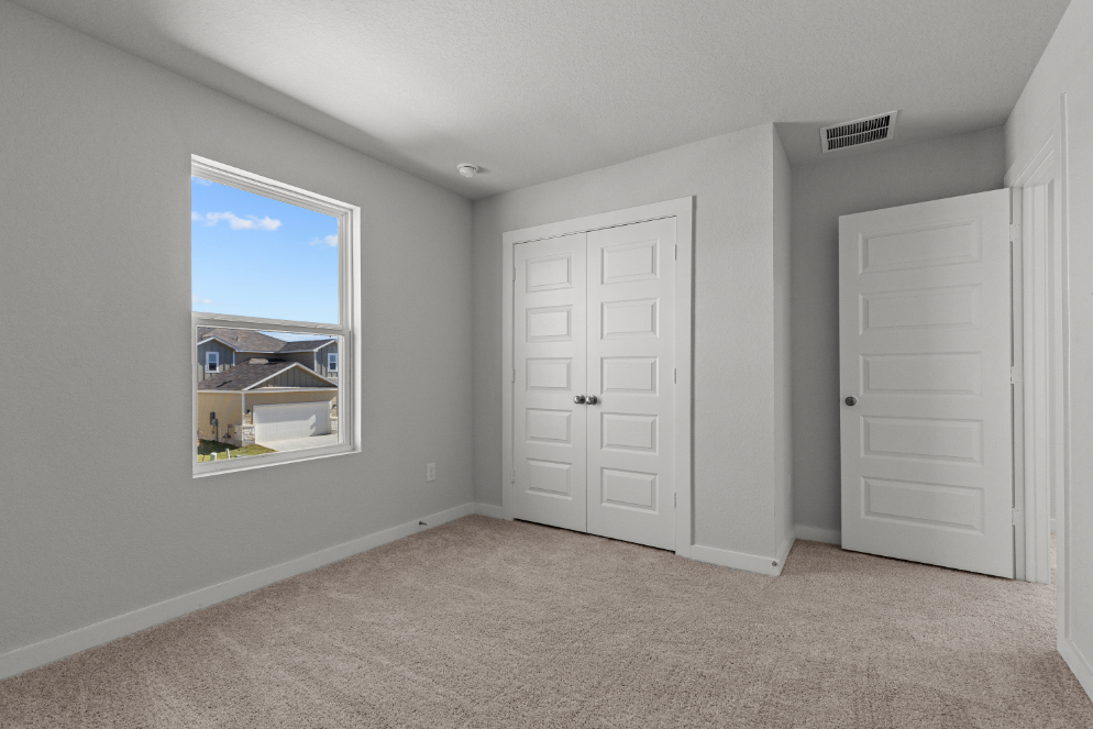 A room with white doors.