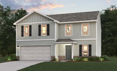 A house with a garage.