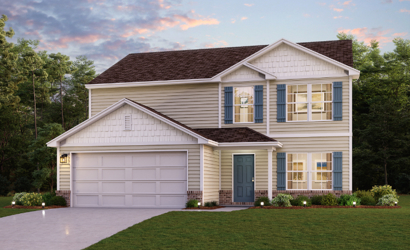 A house with a garage.