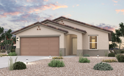 A house with a garage.