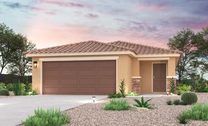 A house with a driveway.