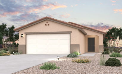 A house with a garage.