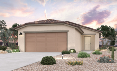 A house with a garage.