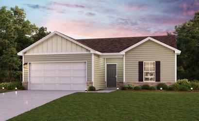 A house with a garage.